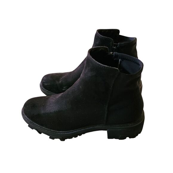 Unisa Boots Womens 7 M Black Wadi-M Ankle Booties Heels Casual Suede Zipper - Picture 4 of 8
